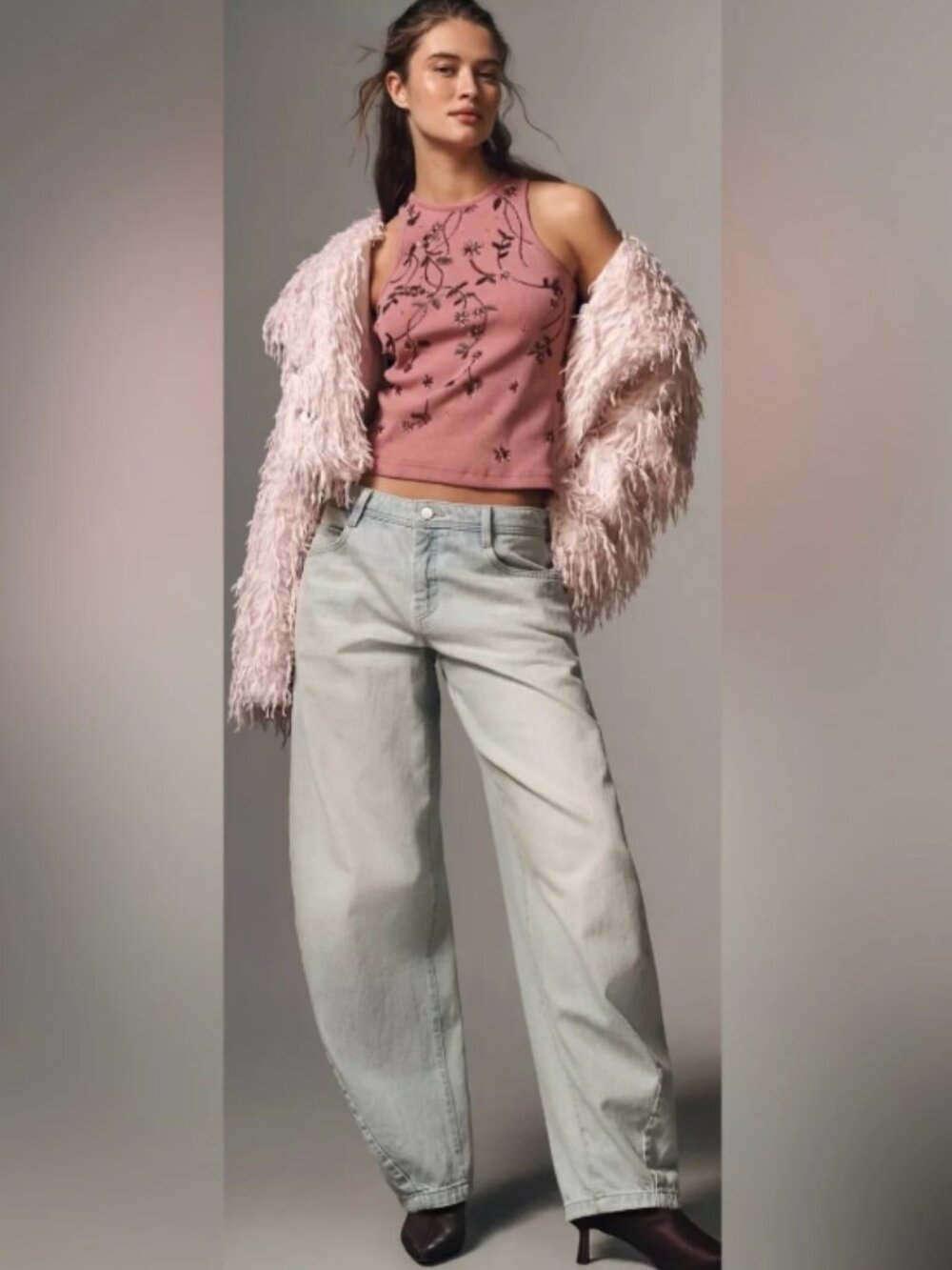 NWT Anthropologie Pilcro High Rise Balloon Jeans in Light Denim